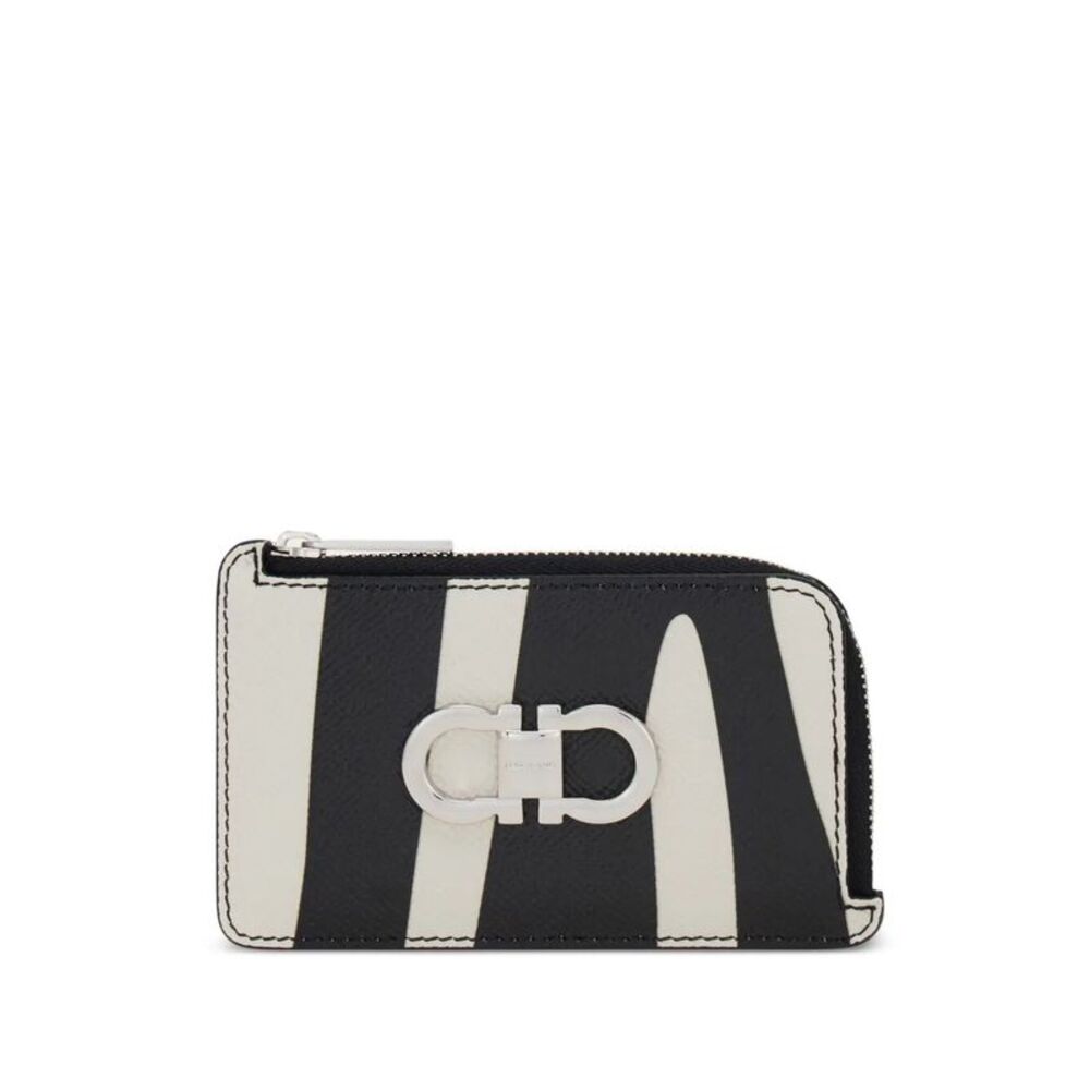 Zebra-Print Cardholder With Zip Women